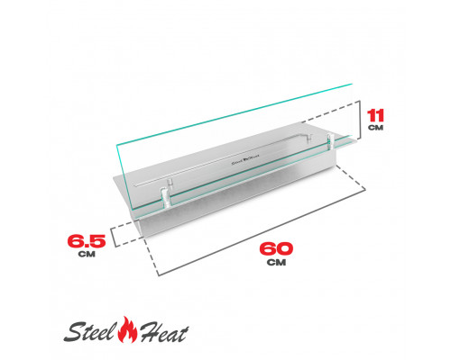 Топливный блок SteelHeat LINE GLASS 600